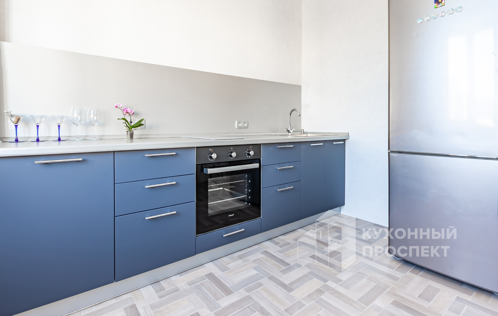 Сине серый цвет в интерьере кухни
